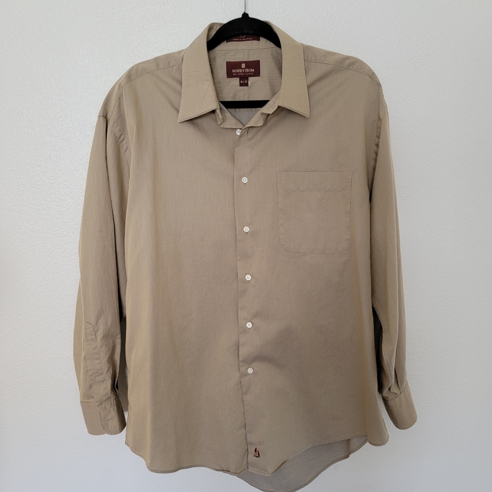Nordstrom Men's Beige Dress Shirt